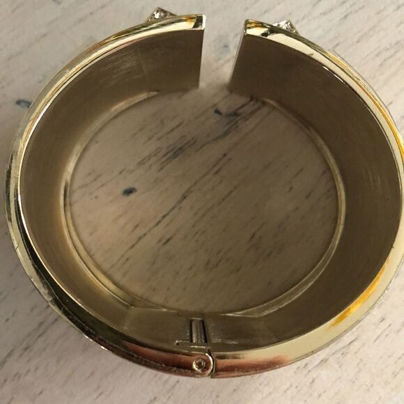 NEW Victoria’s Secret gold wide studded cuff bracelet. - Picture 3 of 6